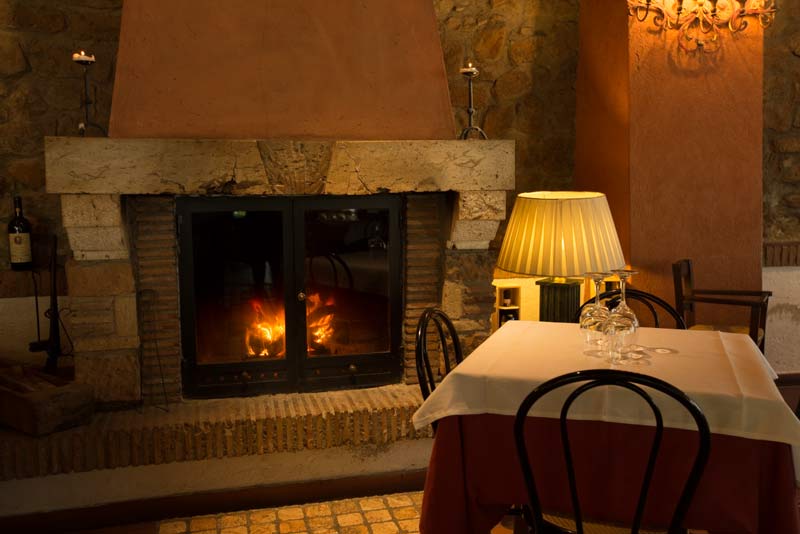 Ristorante Scarpone al Gianicolo Camino Sala Melograno